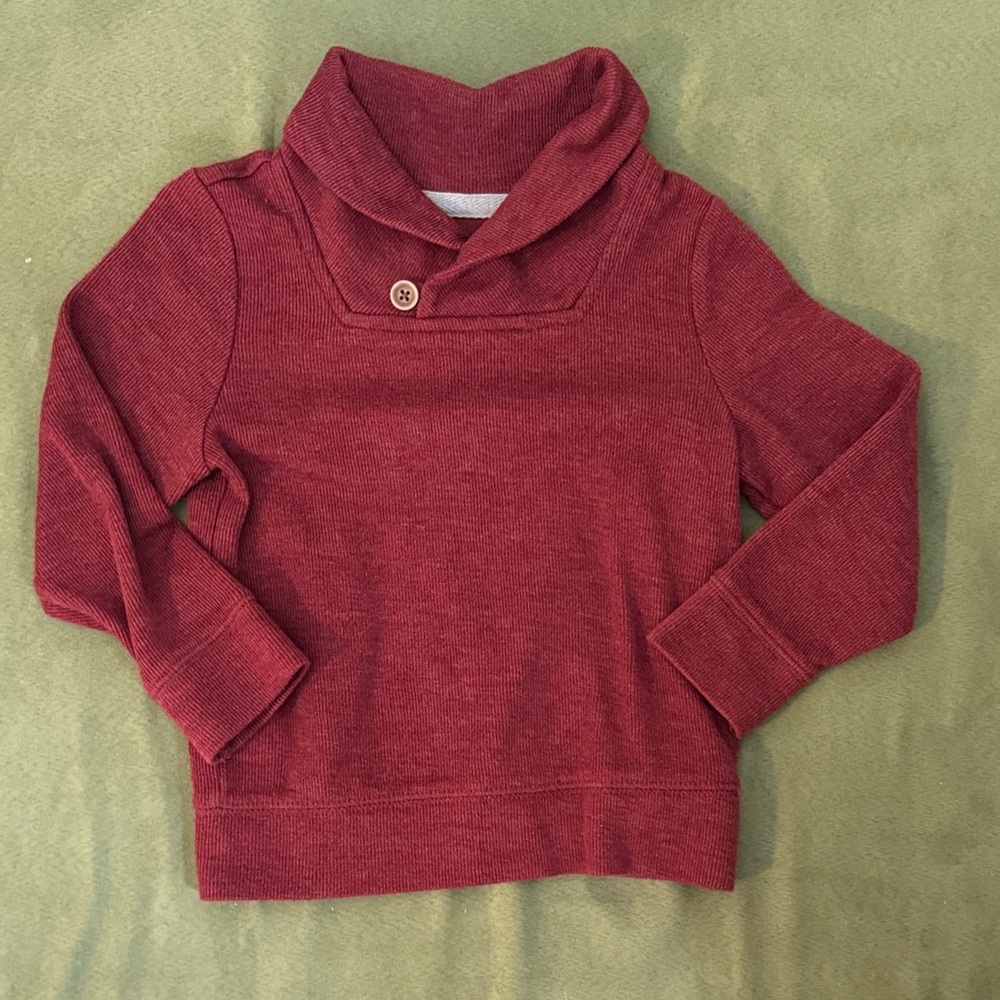 Cozy Maroon Shawl Collar Sweater